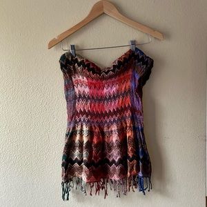 Multicolored bohemian Baba scarf